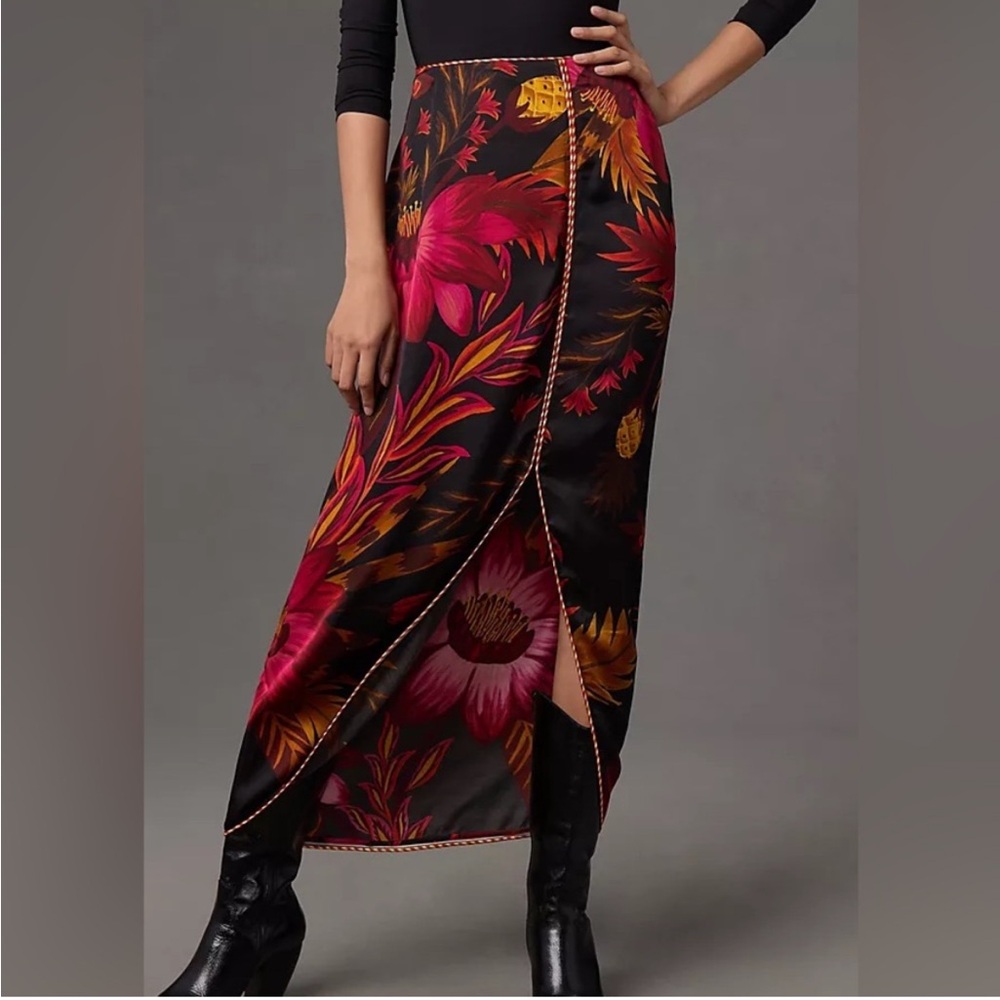 Farm Rio satin skirt